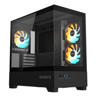 Gigabyte C201P Panoramic ICE Mid Tower ATX With ARGB Desktop Casing Black